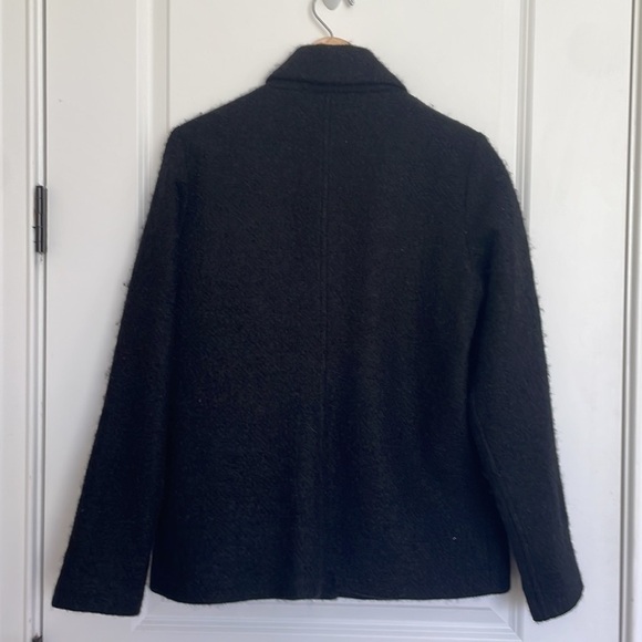 Eileen Fisher Women’s Wool Swing Coat Black M - Picture 6 of 8
